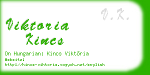 viktoria kincs business card