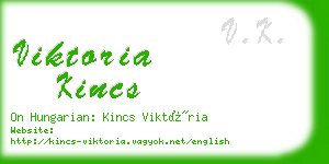 viktoria kincs business card